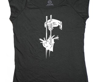 Ninus - Chopstick hand, Hand-printed Bamboo Women's T-Shirt