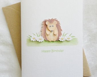Little Hedgehog Birthday Card