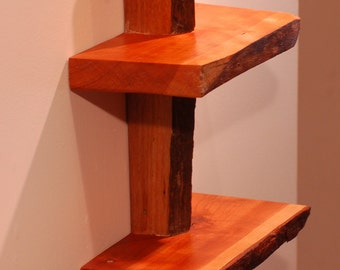No. 16 - Cherry-Walnut Live Edge Shelf