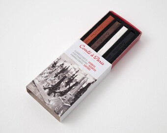 Conté crayons, matchbox set of 4