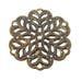 round engraving filigree bronze metal
