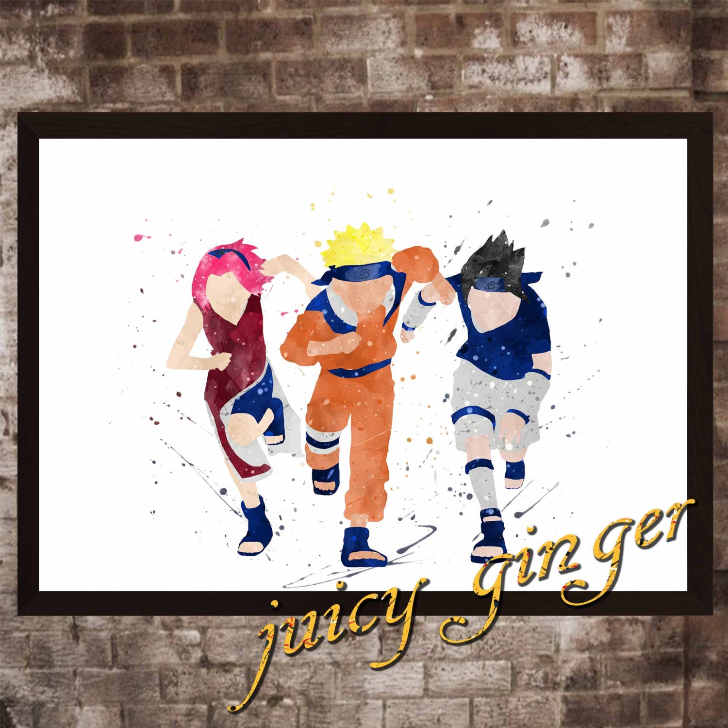 Naruto Poster Anime Watercolor Home Decor Art Print