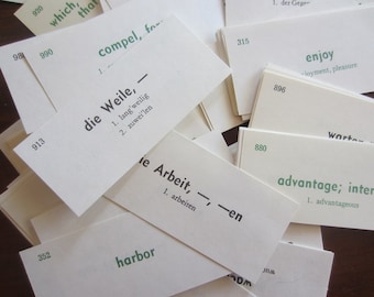 Vis Ed German Flash Cards Set of Twenty Five (25)