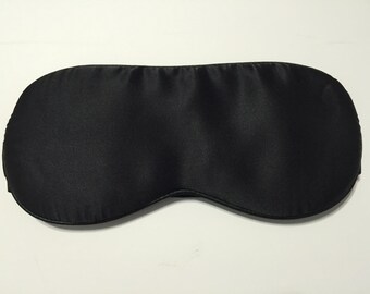Natural silk sleep mask & blindfold, super-smooth eye mask with two straps