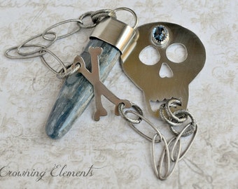 Bones: Blue Kyanite Pendulum
