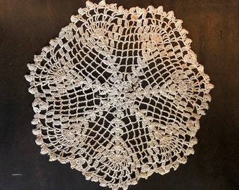 Beautiful antique doily 10 inches in diameter
