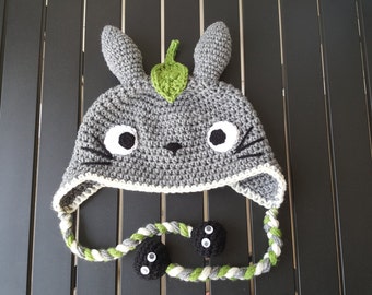 Studio Ghibli My Neighbor Totoro hat with soot sprite tassels (Newborn-Adult)