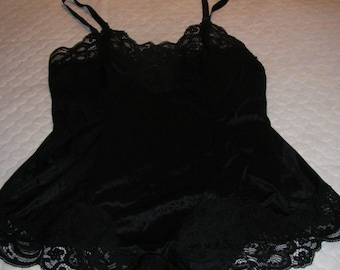 Vintage French Maid lingerie; Made in Canada; black