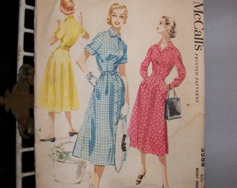 Vintage 1960s Shirtwaist Dress McCalls Pattern