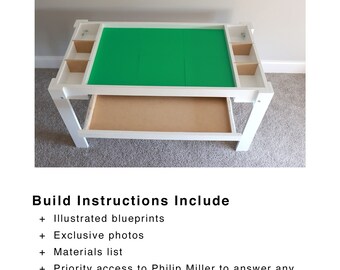 Lego Kid Play Table Blueprint - Woodworking
