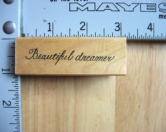 Rubbermoon Beautiful Dreamer DESTASH Rubber Stamp, Used Rubberstamp