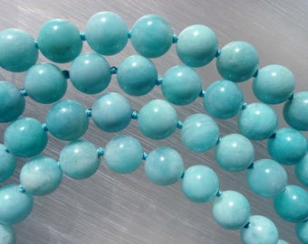 Peruvian Amazonite 9-10mm round beads (ETB00019)