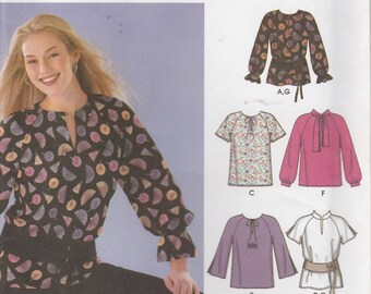 Easy Top Pattern Neckline Variations 2003 Misses Size 8 - 14 Uncut Simplicity 5346