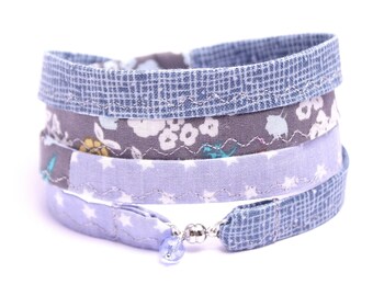 bracelet to wrap handmade fabric cotton