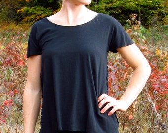 Organic T Shirt - Custom Made - Bamboo Top - Cap Sleeve Shirt