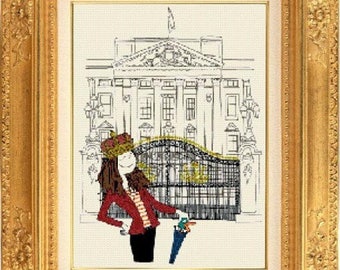 Buckingham Palace counted cross stitch