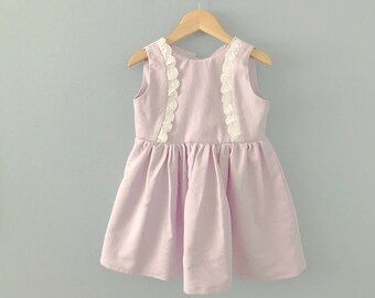 Ready to Ship, Cafetite Girls Dress, Girls Spring Dress, Lilac Dress, Toddler Dress, Girls Easter Dress, Girls Purple Dress, Lace Dress 2T