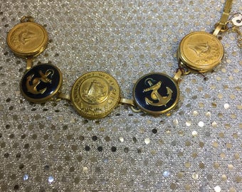 Vintage button bracelet