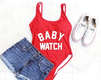 Baby Watch Suit. Baby Watch Swimsuit. Mom Swimsuit. One Piece Bathing Suit. One Piece Swimsuit. Swimsuit women. Pregnancy announcement.
