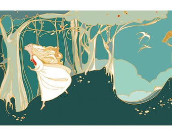 Sweet Bride 1: A Lady was Walking... Art Print