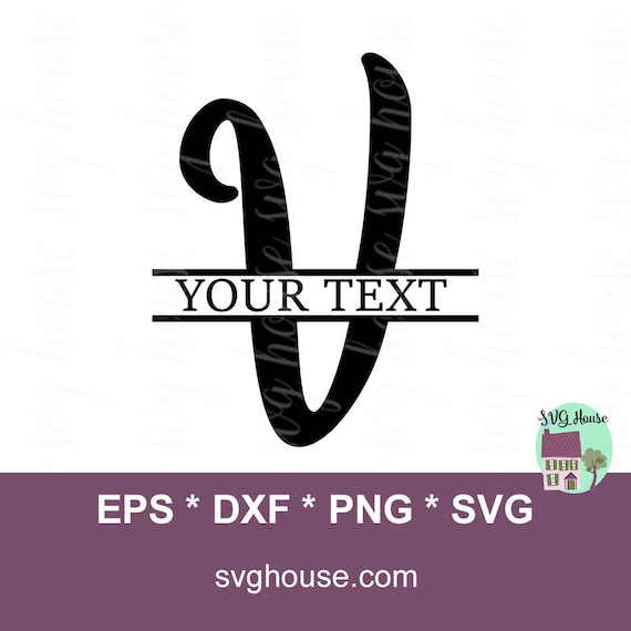 Download SVG Split Letter V. Split Monogram SVG File. Svg Split ...