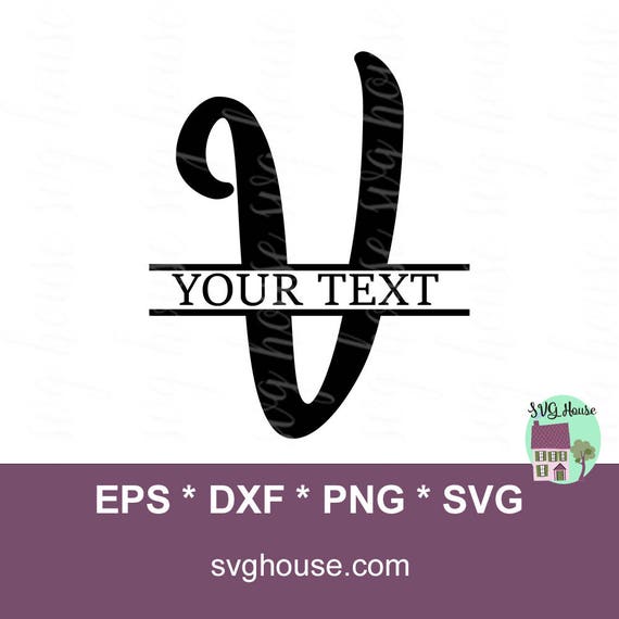 Download SVG Split Letter V. Split Monogram SVG File. Svg Split ...