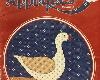 Designs by Gloria and Pat, Country Appliques counted cross stitch pattern book
