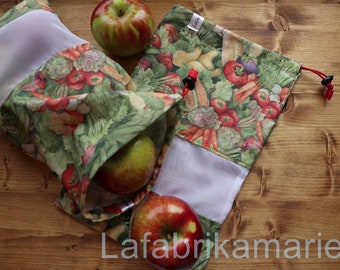 food bags for fruits and vegetables, food bags for fruits and vegetables, washable, reusable, washable, reusable, zero waste, wash your zero
