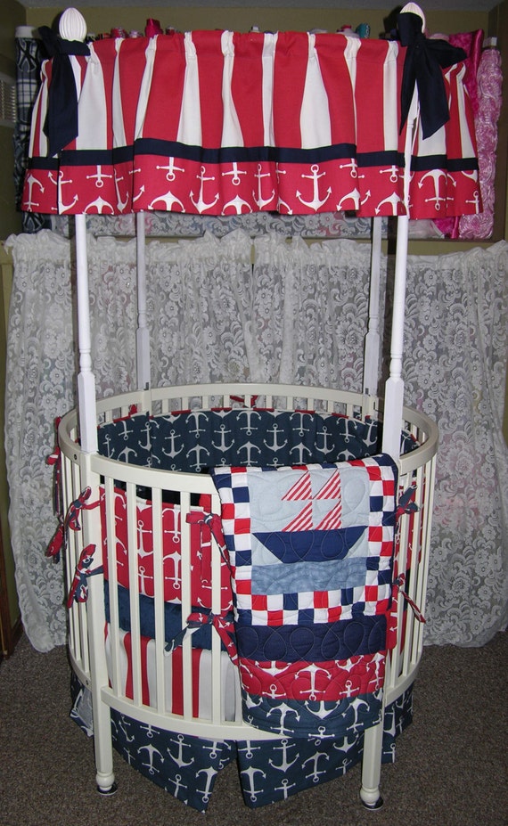 custom round crib bedding