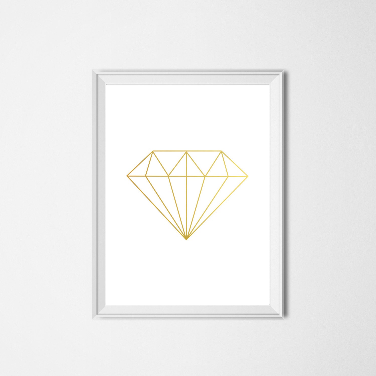 Gold Diamond Print Geometric Printable Gold Print INSTANT