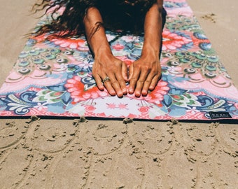 SHIVA Luxe Printed Yoga Mat | Premium Eco Friendly Natural Rubber & Soft Suede