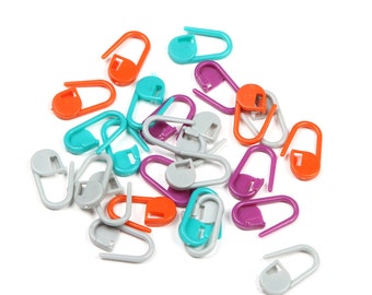 Locking Stitch Markers/Plastic Knitting Crochet Markers Set 25 pcs