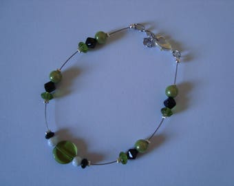 Black White Green simple fashion bracelet