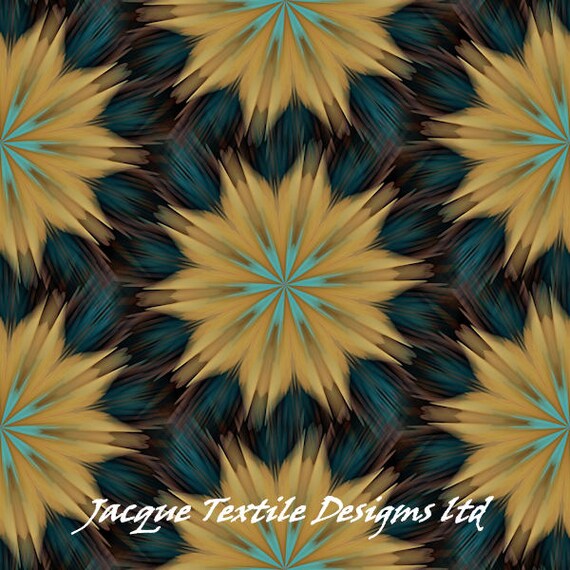 UNIQUE Handmade Starry Night Blue Golden Velvet Upholstery Fabric Shimmer Fiber Art Fabric