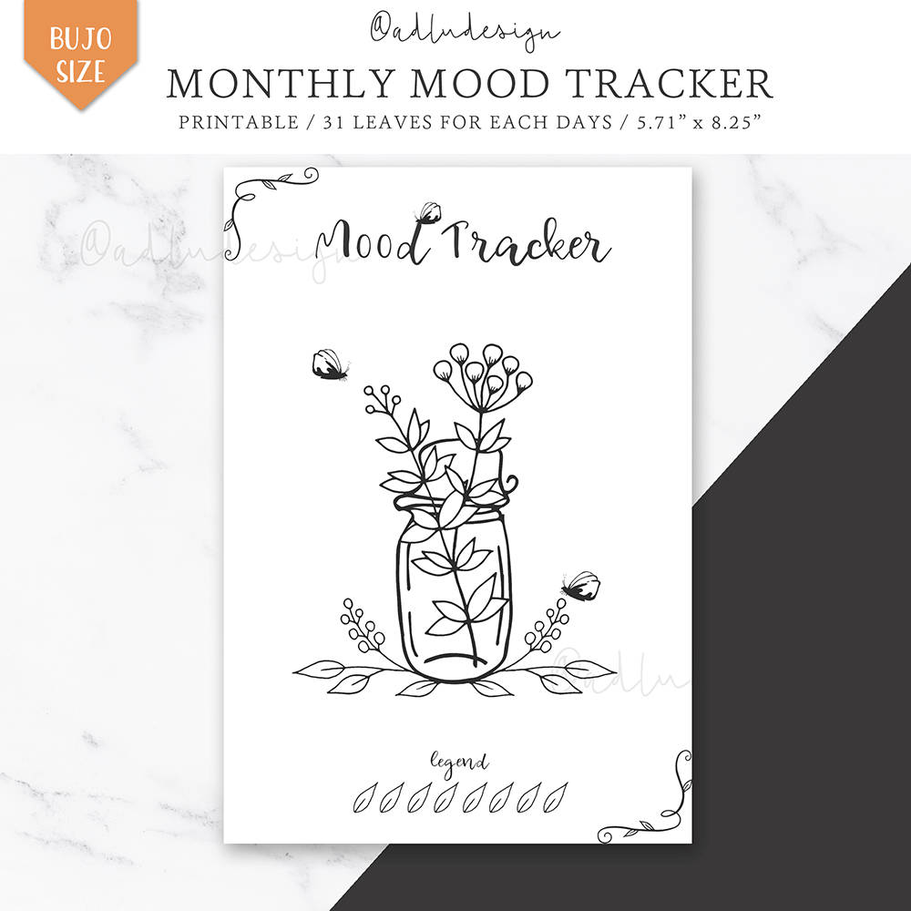 Luscious image inside bullet journal mood tracker printable Zany image in bullet journal mood tracker printable
