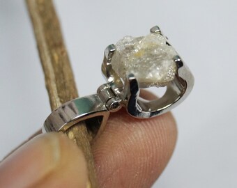 3.80 cts Gray rough diamond pendant, rough diamond Pendant , raw diamond pendant, uncut Grey diamond necklace, rustic diamond pendant