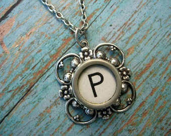 Typewriter Key Jewelry - Letter P