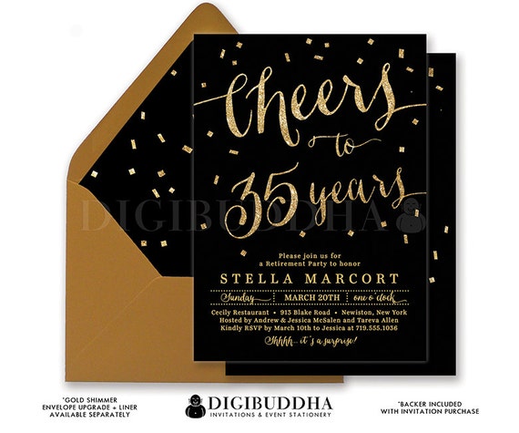 Elegant Retirement Invitations 6