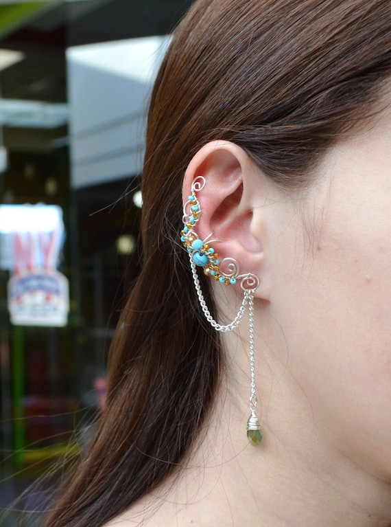 Indian earcuff Non pierced Bohemian ear cuff Dainty chic