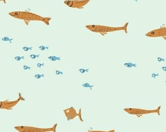 Mendocino by Heather Ross - Swim Class in Light Blue (40942-7) - 1 Yard