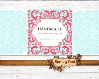 Soap band Packaging design template - Customizable candle label Instant download