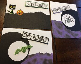 Halloween cards - set of 3