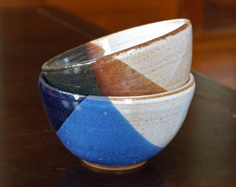 Pair of Ceramic Dip Bowls // Two Small Handmade Pottery Bowls // Ceramic Bowls