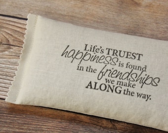 Unique Friendship Gifts for Women, Happiness Quote Lavender Sachet, Going Away Friend Gift