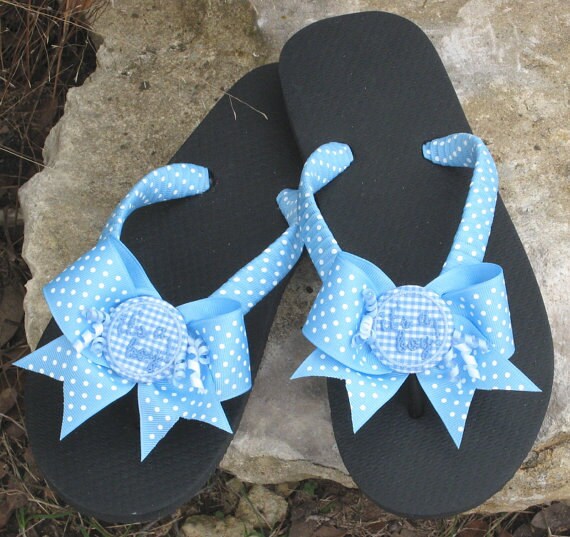 IT'S a GIRL BOY Flip Flops with Bows Expectant Moms