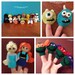 Crochet Finger Puppet Pattern Set- Star Wars, Monsters Inc, Teenage Mutant Ninja Turtles, and Frozen's Elsa and Anna