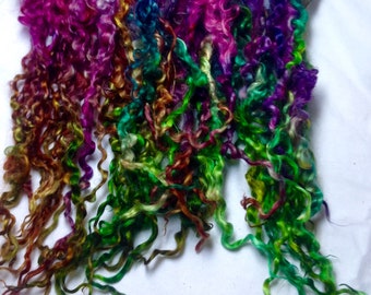 50g hand dyed Wensleydale locks