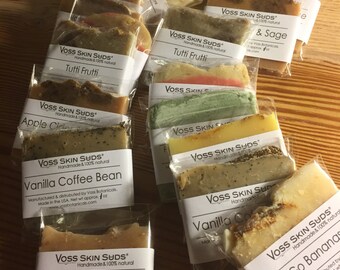 Soap Sampler | Travel Soap | Gift Soap | Soap Ends | Mini Soap | 1 ounce Soaps | Vegan Soap | Cold Process Soap | Thank You Gift