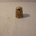 Vintage Colorful Goldtone Metal Thimble