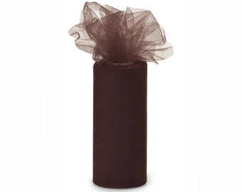 chocolate tulle- 6"x100yds**on sale now**